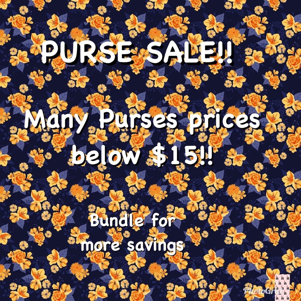 PURSE CLEAR OUT THIS WEEKEND!
